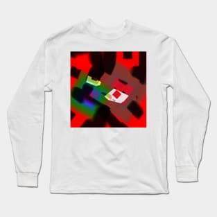 red black abstract texture design Long Sleeve T-Shirt